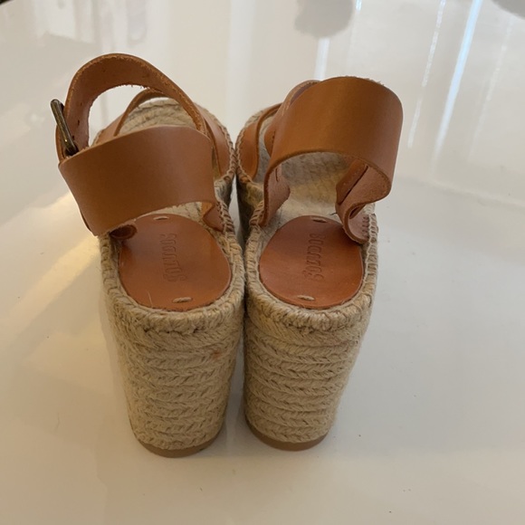 NIB Soludos Minorca High Platform Leather Wedges - Picture 7 of 12